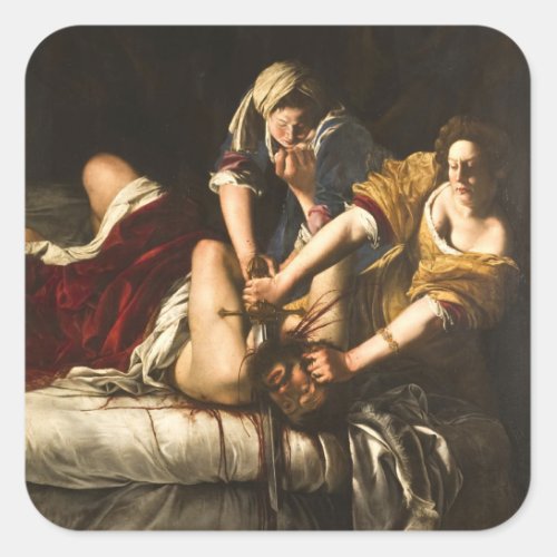 Judith Slaying Holofernes _ Artemisia Gentileschi Square Sticker