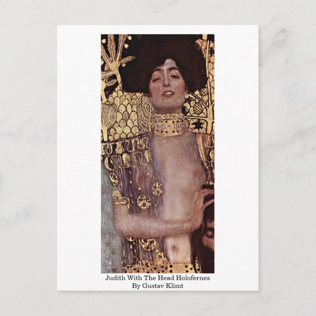 Judith With The Head Holofernes By Gustav Klimt Postcard (Front)