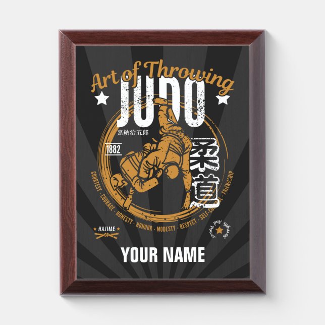 Judo : Art of Throwing Award Plaque (Vertical)