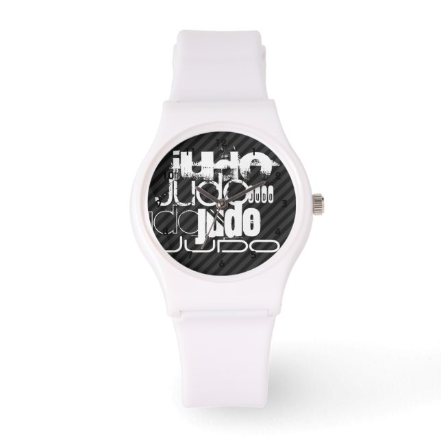 Judo; Black & Dark Gray Stripes Watch (Front)
