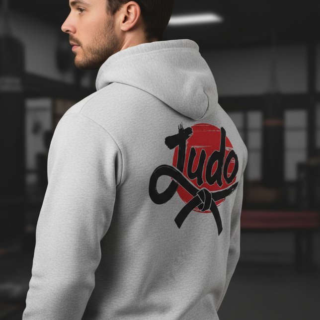 Judo Brush Script and Black Belt – Rising Sun Hoodie (Creator Uploaded)