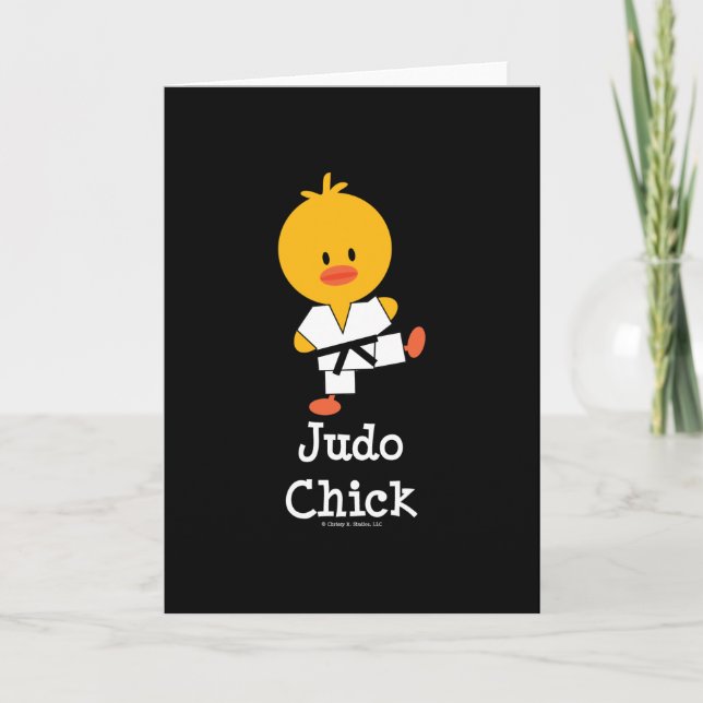 Judo Chick Greeting Cards (Front)