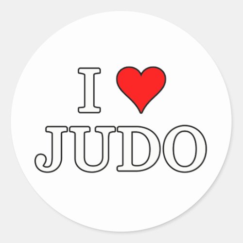 Judo Classic Round Sticker