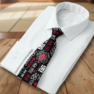 Judo - clean modern geometric pattern neck tie