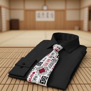 Judo - clean modern geometric pattern neck tie