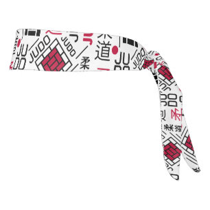 Judo - clean modern geometric pattern tie headband
