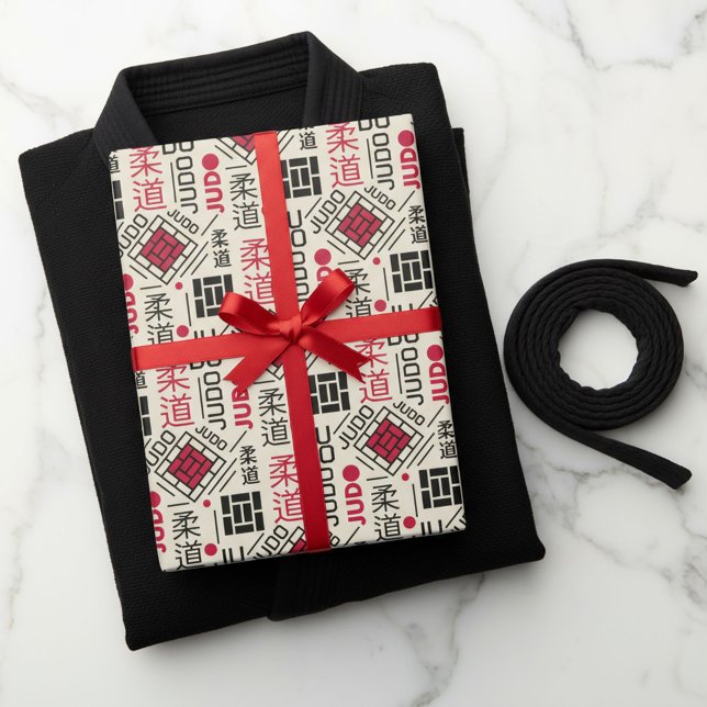 Judo - clean modern geometric pattern wrapping paper (Creator Uploaded)