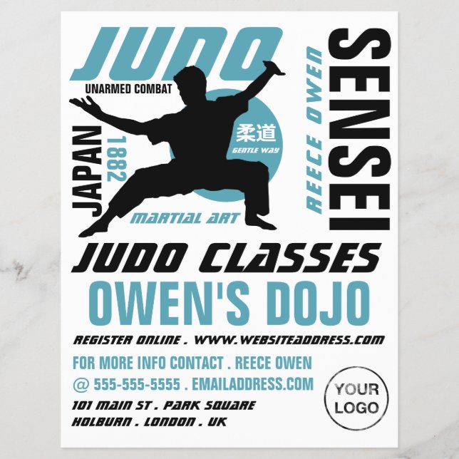 Judo Design, Judo Classes Flyer (Front)