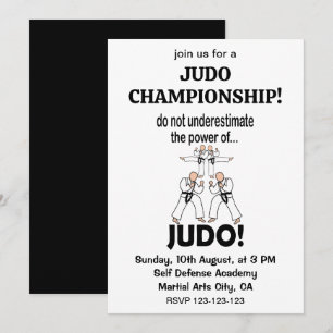 Judo Fighter Self Defense Taekwondo Judo Invitation