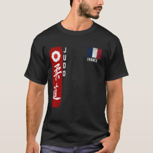 Judo France French flag Judoka Dojo Martial art ka T-Shirt
