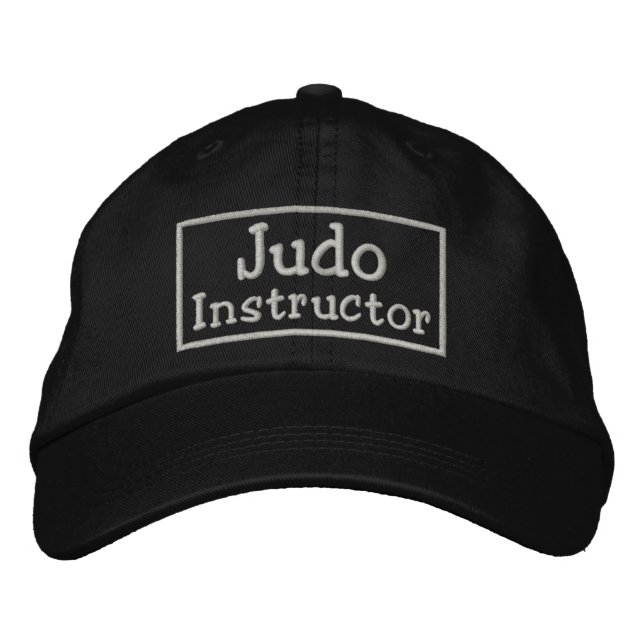 Judo Instructor Embroidered Baseball Cap (Front)