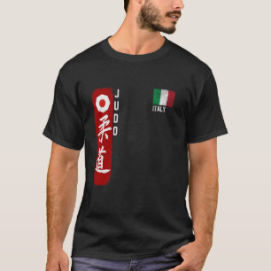 Judo Italy italian flag Judoka Dojo Martial art ka T-Shirt