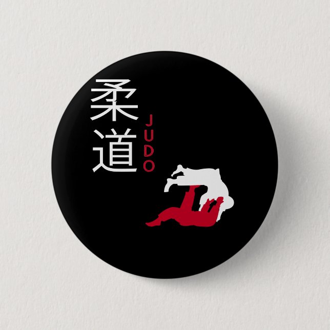 Judo Japanese Martial Arts Button (Front)