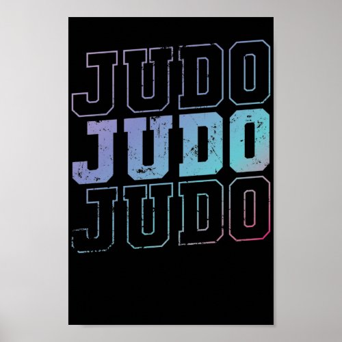 Judo Kampfsport mit perfektem Wurf Poster