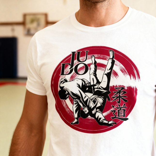 Judo Kanji and Rising Sun Throw - Martial Arts  T-Shirt (Creator Uploaded)