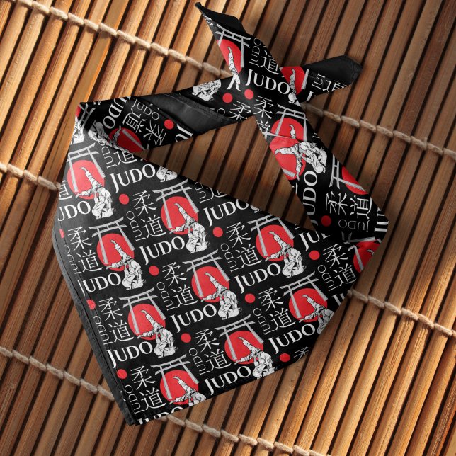 Judo Kanji, Judoka, Torii gates pattern Bandana (Creator Uploaded)