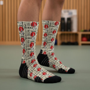 Judo Kanji, Judoka, Torii gates pattern Socks