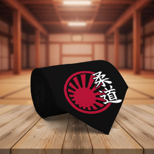 Judo Kanji - Rising Sun Neck Tie