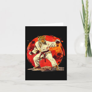 Judo Leopard Nature Kickboxing Taekwondo Martial Card