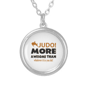 Judo Martial arts gift items Silver Plated Necklace