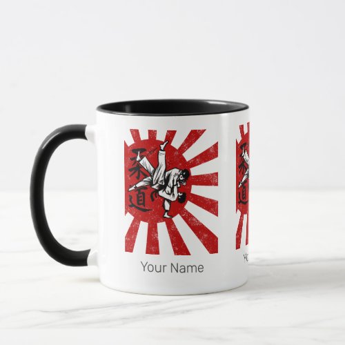 Judo Martial Arts Japanese Vintage Retro Design Mug