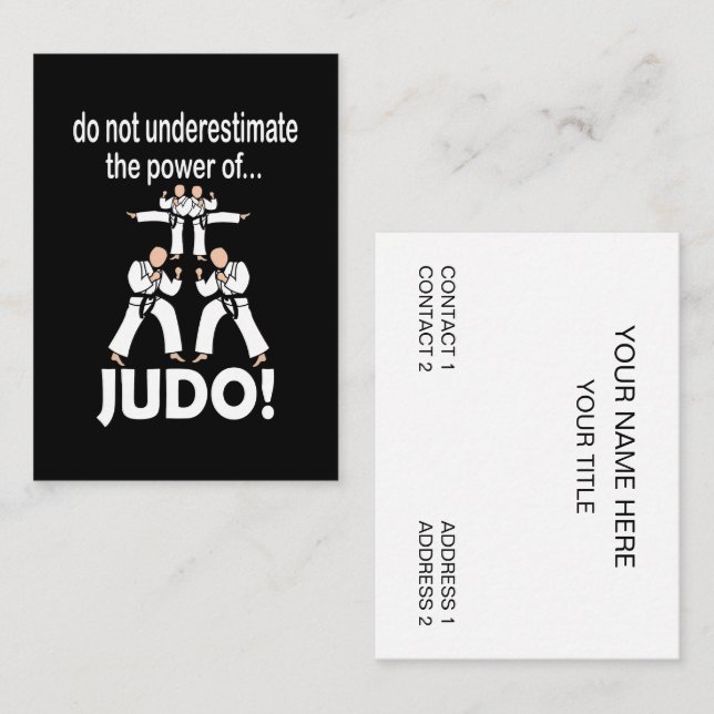 Judo Martial Arts Self Defense Taekwondo Judo Business Card (Front/Back)