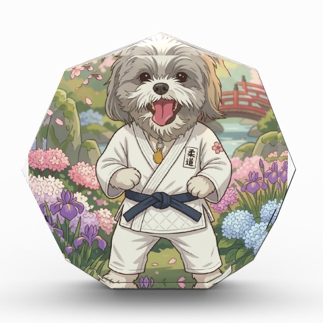 Judo Master Shih Tzu Acrylic Award (Front)