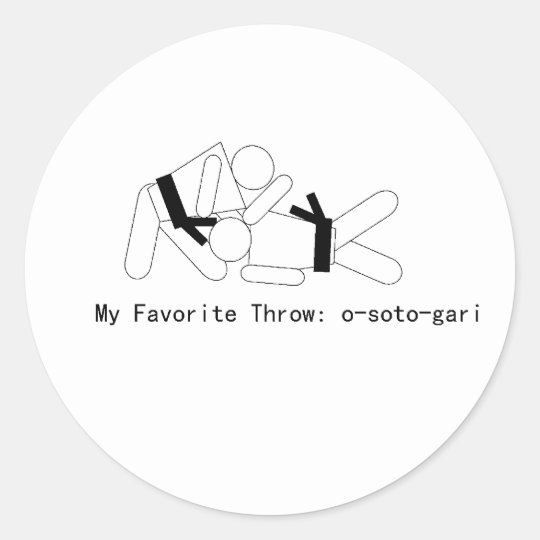 Judo My Fav Throw Osoto Gari Classic Round Sticker