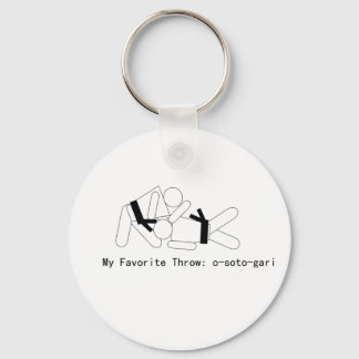 Judo My Fav Throw Osoto Gari Keychain