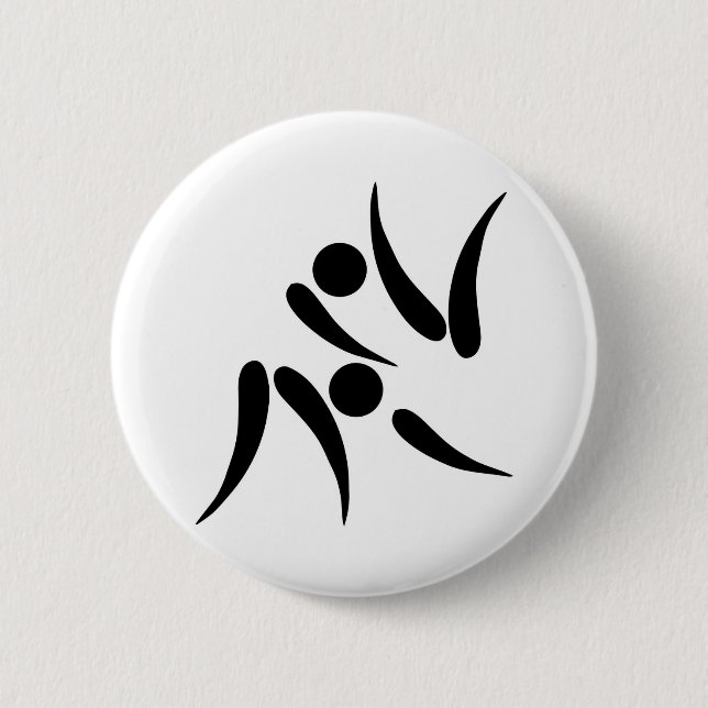 Judo Olympics 2005 Pictogram Pinback Button (Front)