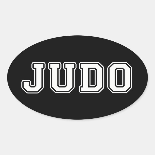 Judo Oval Sticker (Front)