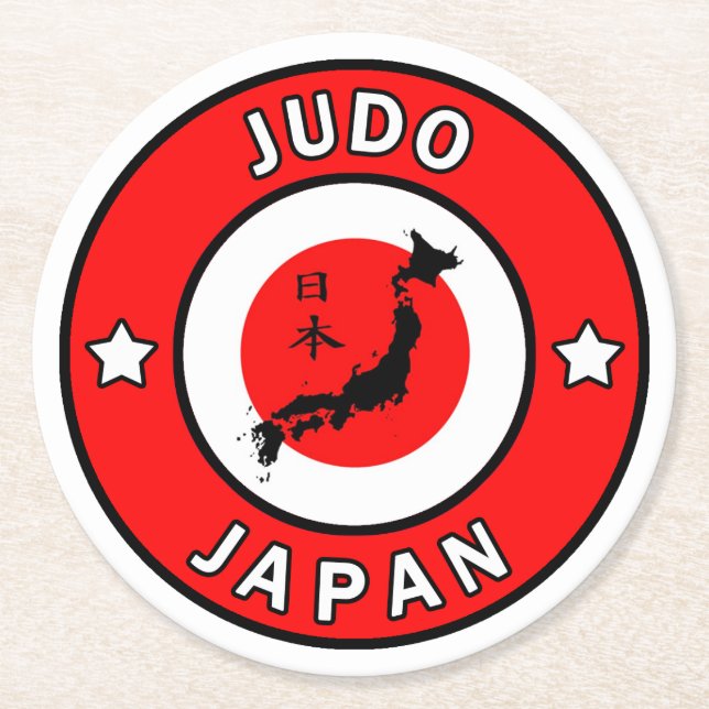 Judo Round Paper Coaster (Front)