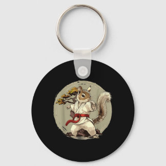 Judo Squirrel Bonsai Tree Kickboxing Taekwondo Keychain