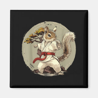 Judo Squirrel Bonsai Tree Kickboxing Taekwondo Magnet