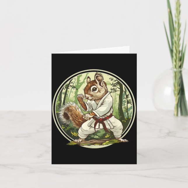 Judo Squirrel Forest Martial Arts Kickboxing Card (Front)