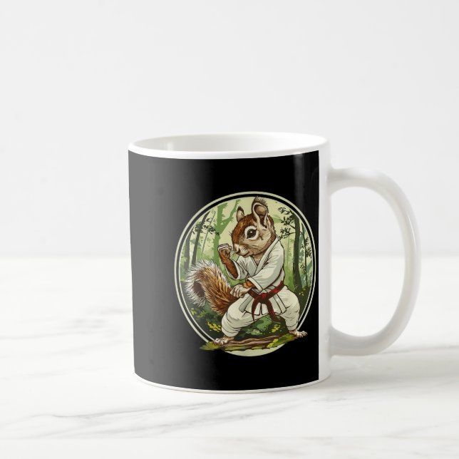 Judo Squirrel Forest Martial Arts Kickboxing Coffee Mug (Right)
