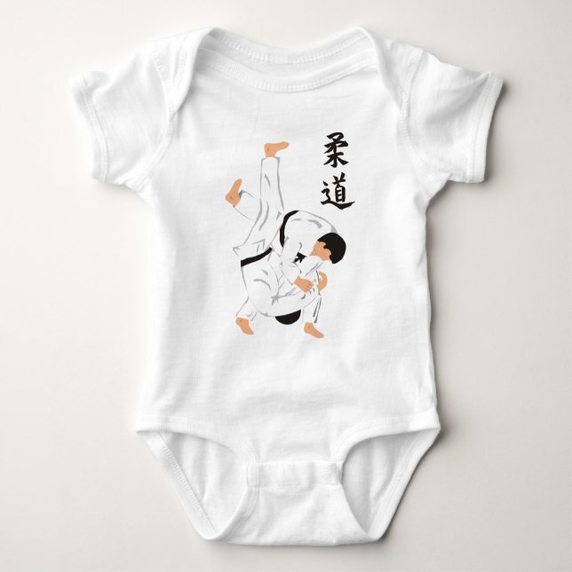 Judo T-Shirt Baby Bodysuit (Front)