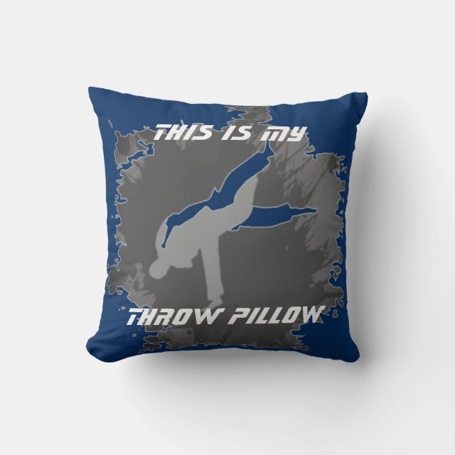 Judo Throw Pillow (Front)