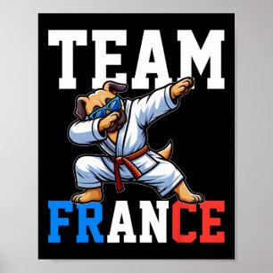 Judoka Kimono Karateka Dog Judo Dab Animated Child Poster