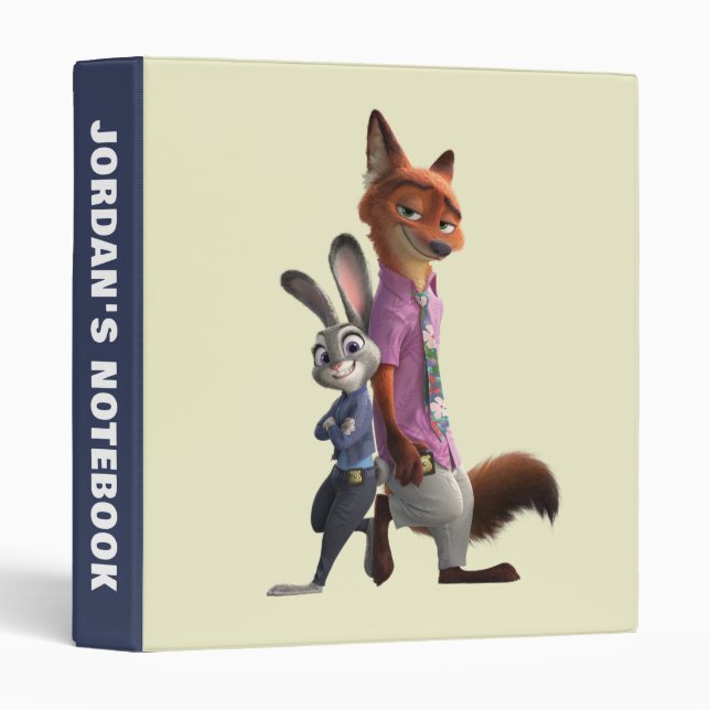 Judy and Nick Best Buds 3 Ring Binder (Front/Spine)