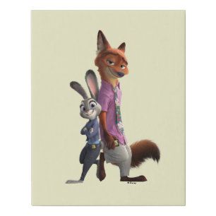 Judy and Nick Best Buds Faux Canvas Print
