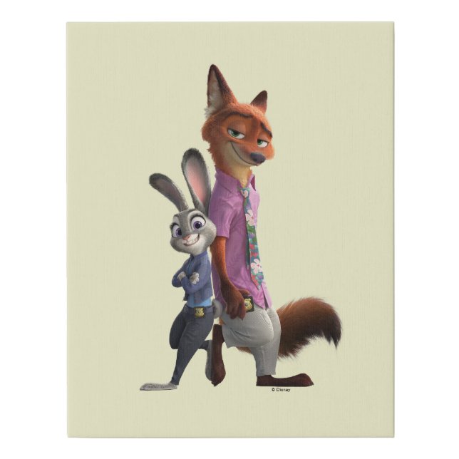 Judy and Nick Best Buds Faux Canvas Print (Front)