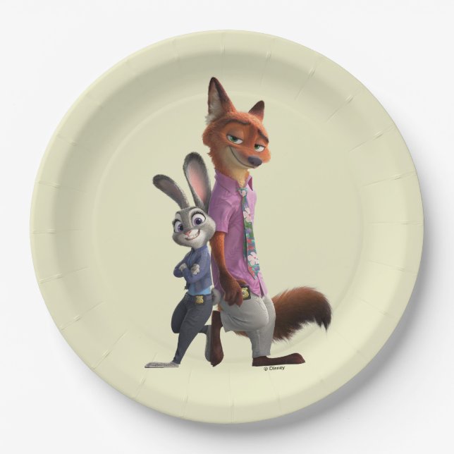 Judy and Nick Best Buds Paper Plates (Front)