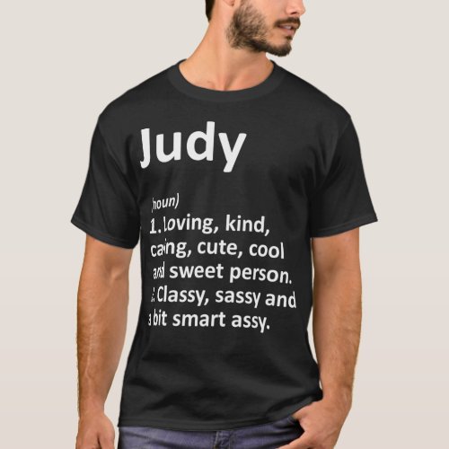 JUDY Definition Personalized Name Funny Birthday T_Shirt