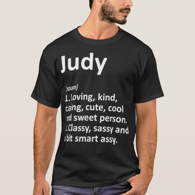 JUDY Definition Personalized Name Funny Birthday T-Shirt (Front)
