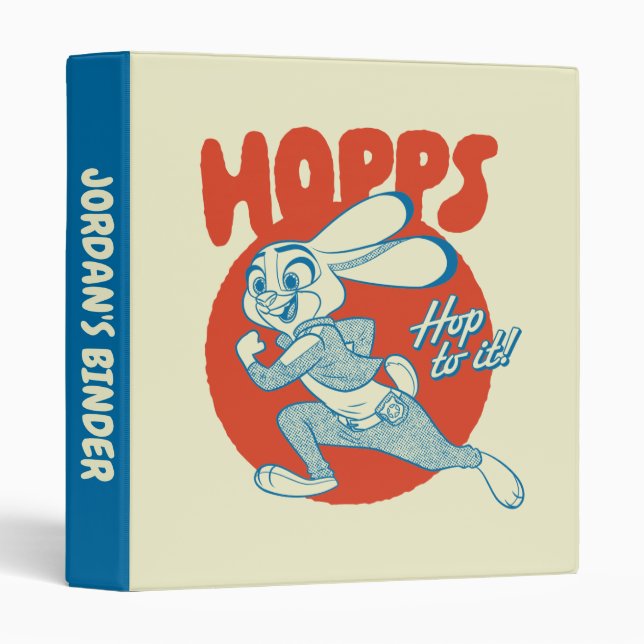 Judy Hopps - Hop to it! 3 Ring Binder (Front/Spine)