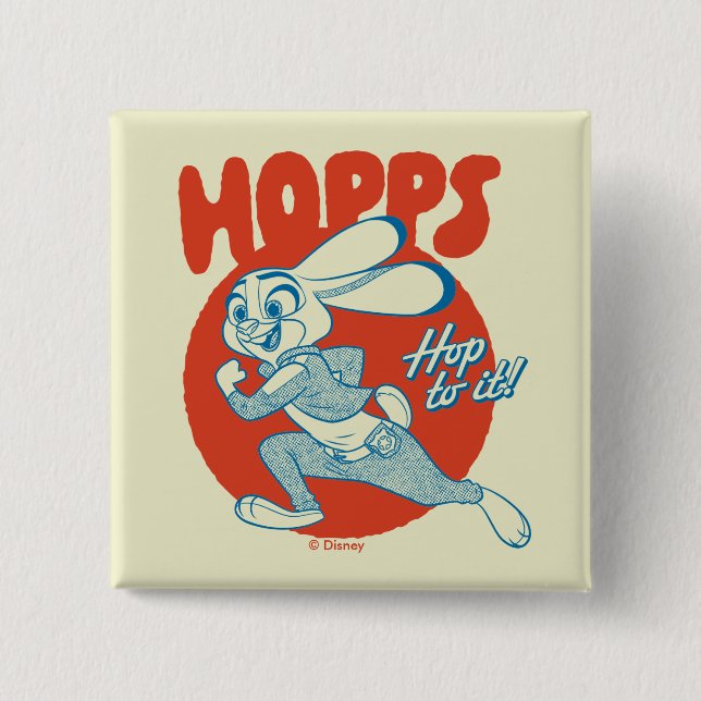 Judy Hopps - Hop to it! Button (Front)