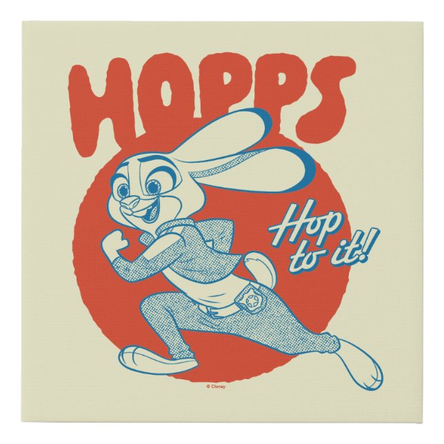 Judy Hopps - Hop to it! Faux Canvas Print (Front)