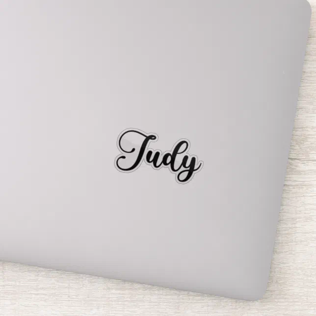 Judy Name - Handwritten Calligraphy Sticker | Zazzle