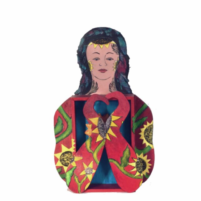 Judy Sunflower Spirit Box Shrine Cutout (Front)